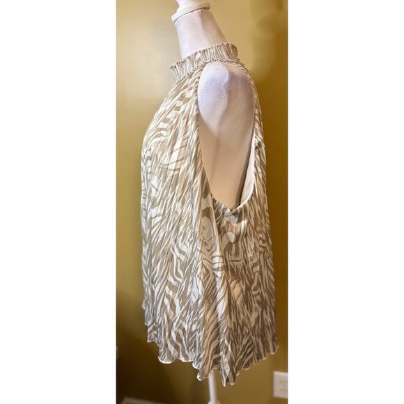 The Limited Zebra Print Halter Top - Tan/White - Size 1X - NWT - Picture 4 of 6